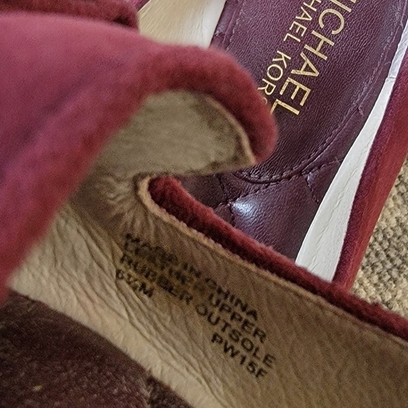 Michael Kors Felicity Merlot suede Flats with rhinestones Holiday Size 6.5 - Picture 13 of 15
